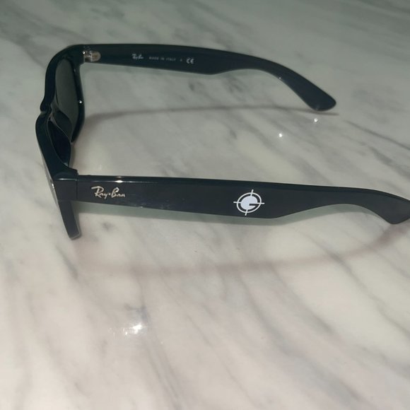 Ray Ban - Slim Wayfarer Limited Edition Sunglasses w/White Symbol Accent - Picture 4 of 7